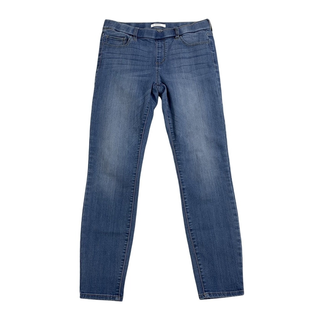 Cello Womens Skinny Jeans Blue Stretch Denim Mid Rise 30x28